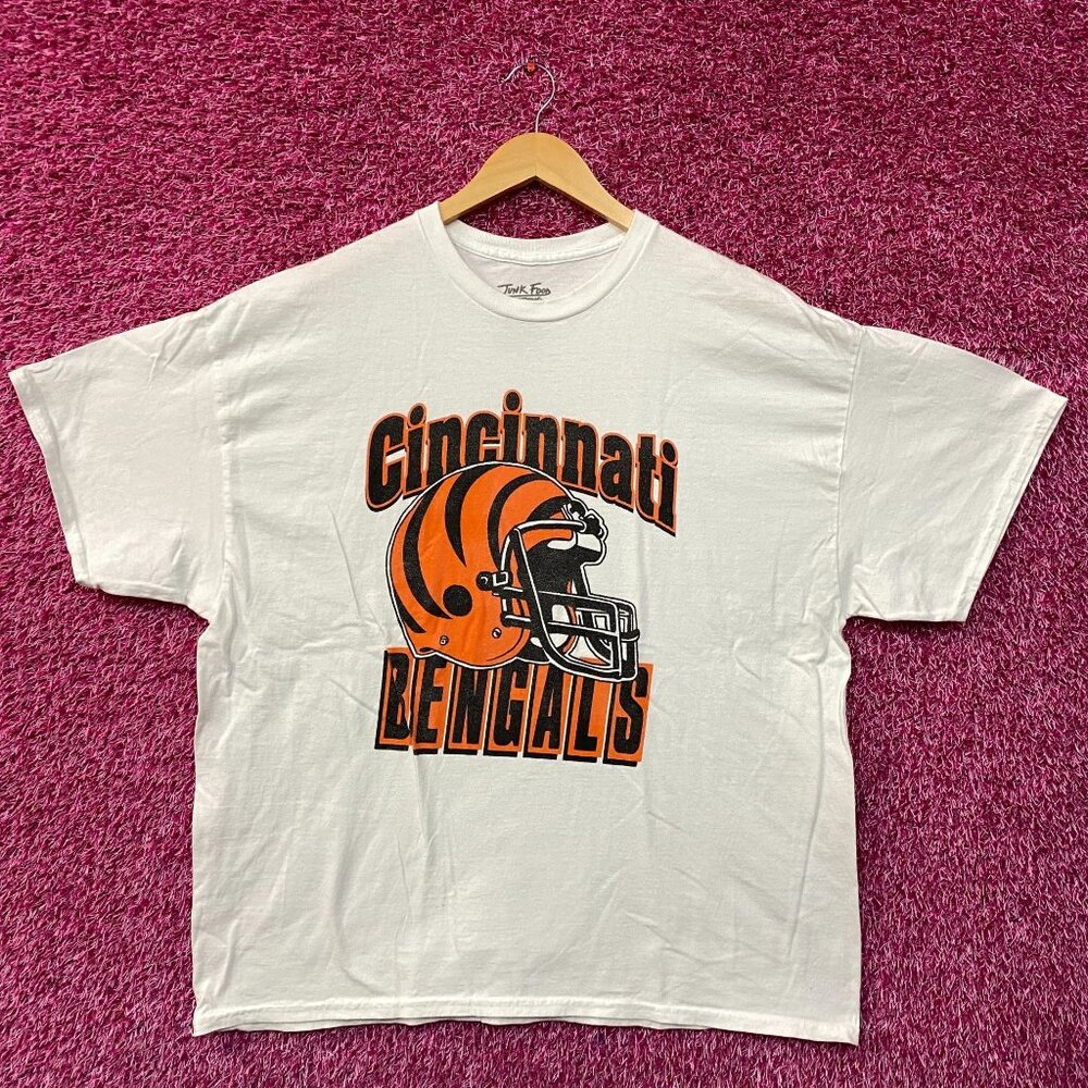 Junk Food Clothing NFL Cincinnati Bengals Helmet Logo T-Shirt XL